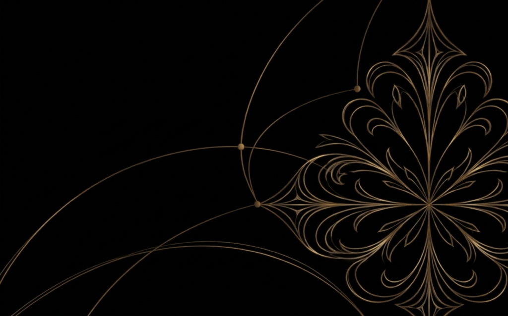 Fondo de Ornamento Negro y Dorado
